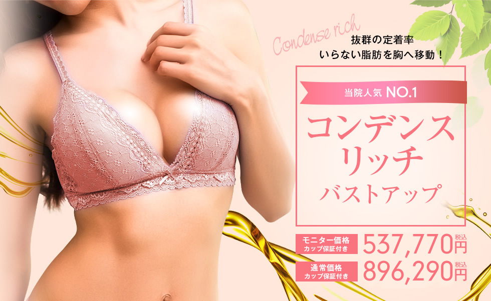 抜群の定着率いらない粗暴を胸へ移動!コンデンスリッチバストアップ