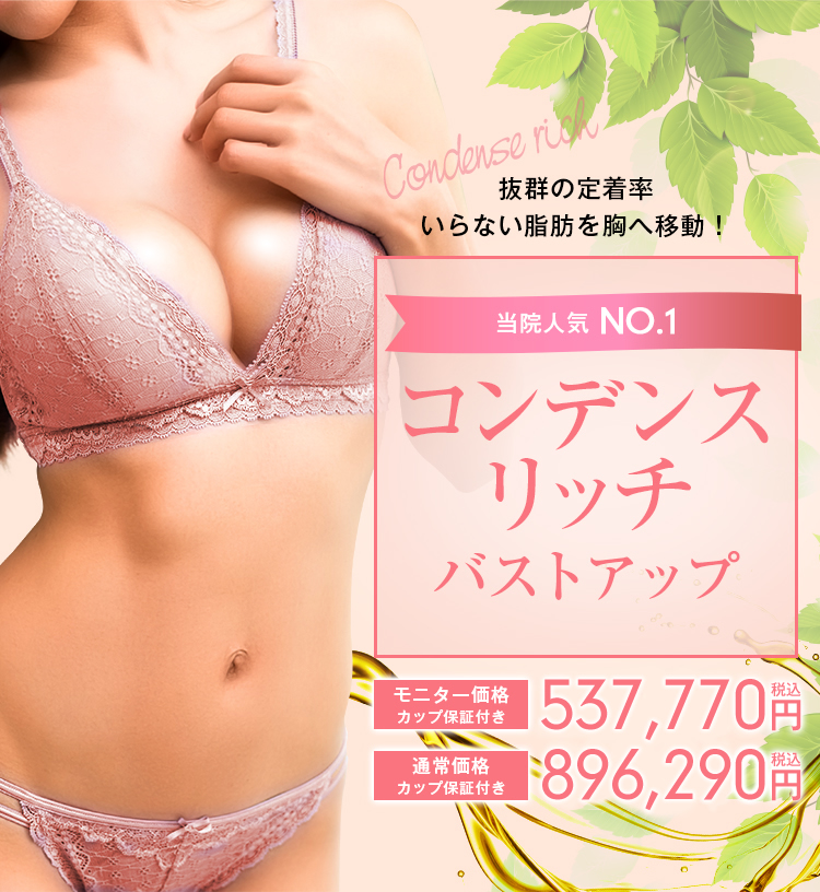抜群の定着率いらない粗暴を胸へ移動!コンデンスリッチバストアップ